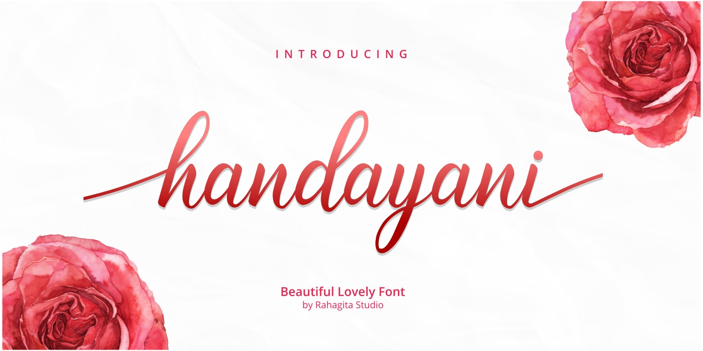 Beispiel einer Handayani-Schriftart